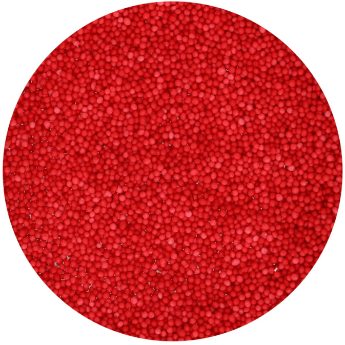 Mini perlas de azúcar rojas
