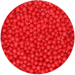 Perlas de azúcar rojas para decoración de tartas.