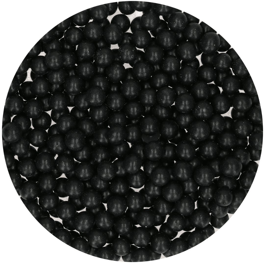Perlas de azúcar negro | Decoración de diseño de pastel