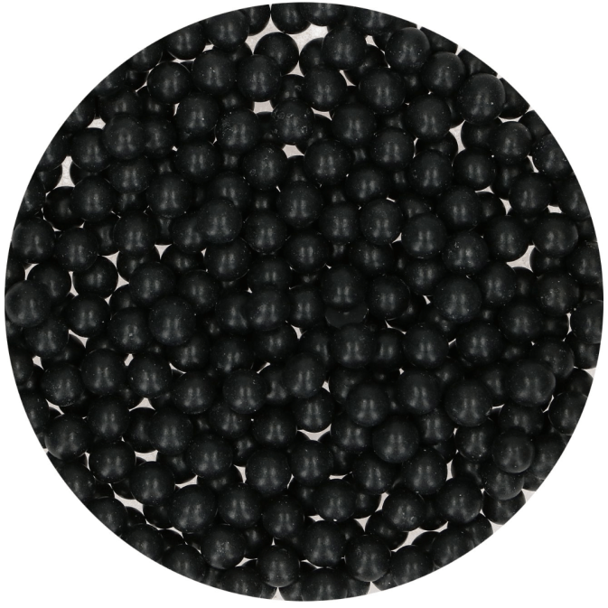 Perlas de azúcar negro | Decoración de diseño de pastel