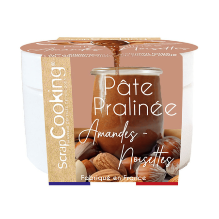 Pasta de praliné de almendras y avellanas lista para usar