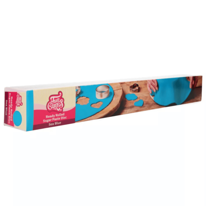 Rollo de pasta de azúcar, azul, funcakes, 36 cm