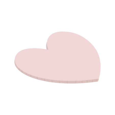 Soporte para tartas rosa en forma de corazón - 25 cm