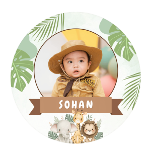 Photo comestible 24cm jungle personnalisable