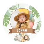 Photo comestible 24cm jungle personnalisable