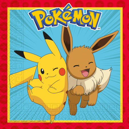 16 servilletas pokemon