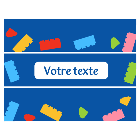 borde comestible de ladrillos multicolor personalizable