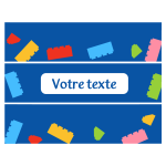 borde comestible de ladrillos multicolor personalizable