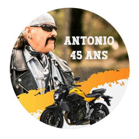 Papel comestible de motocicleta personalizable