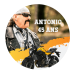 Papel comestible de motocicleta personalizable