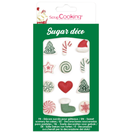Dulces adornos navideños para troncos