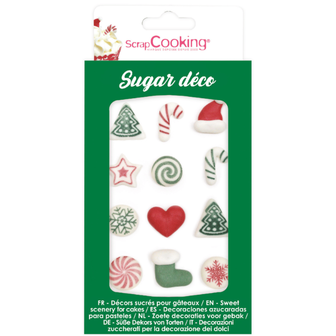 Dulces adornos navideños para troncos