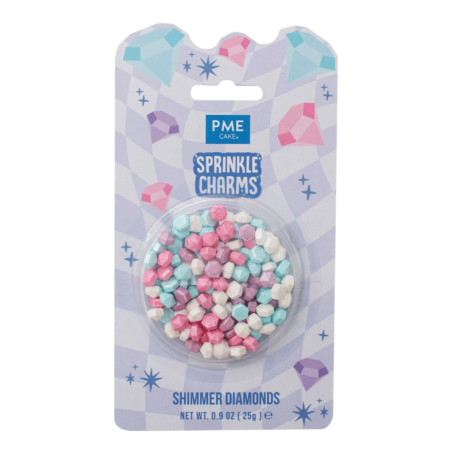 Sprinkes diamants scintillants couleurs pastel de PME Cake