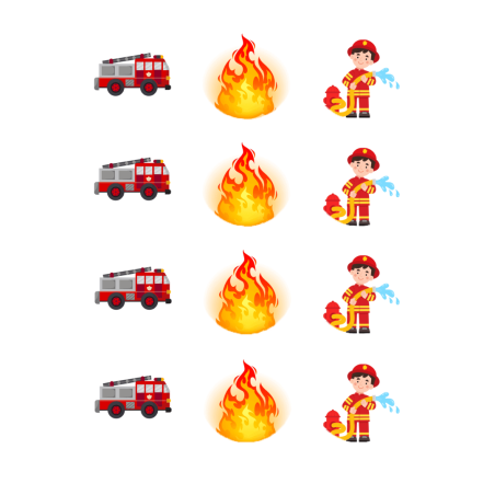 mini discos de azúcar bombero