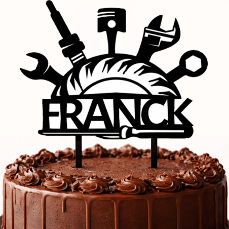 adorno para tarta mecánica personalizable