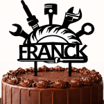 adorno para tarta mecánica personalizable
