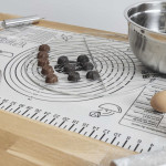 Tapete de cocina antiadherente graduado para amasar, trabajar con chocolate, azúcar cocido y dar forma a las galletas.