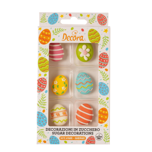 Decoraciones de azúcar de huevos de Pascua