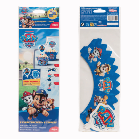 Kit de decoración de cupcakes Paw Patrol para cumpleaños infantiles