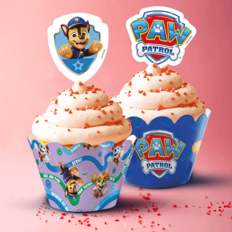 Kit de decoración de cupcakes Paw Patrol para un cumpleaños