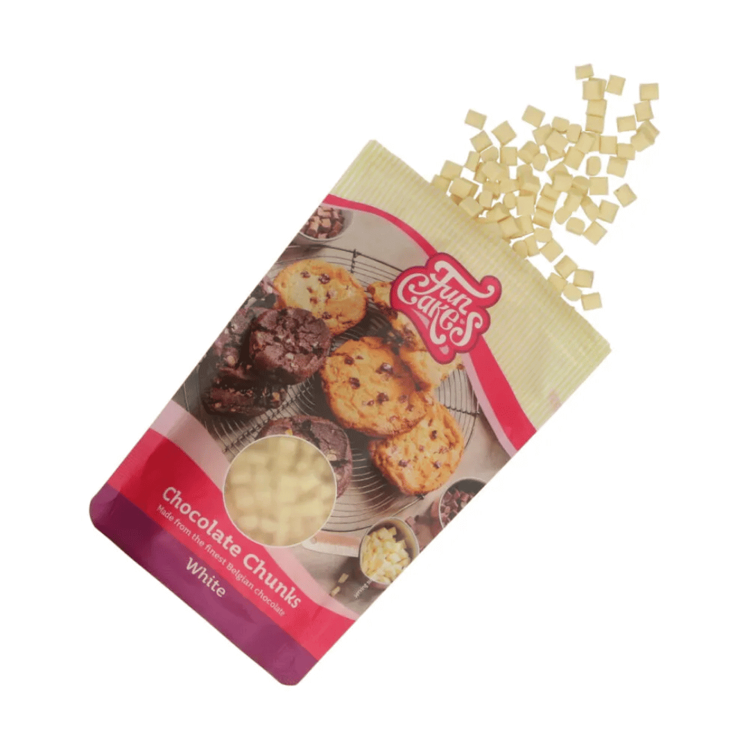 Trozo de chocolate blanco Funcakes 350 g