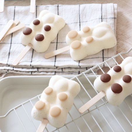 Molde de silicona con forma de oso para helado casero