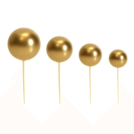 20 adornos dorados para decorar pasteles