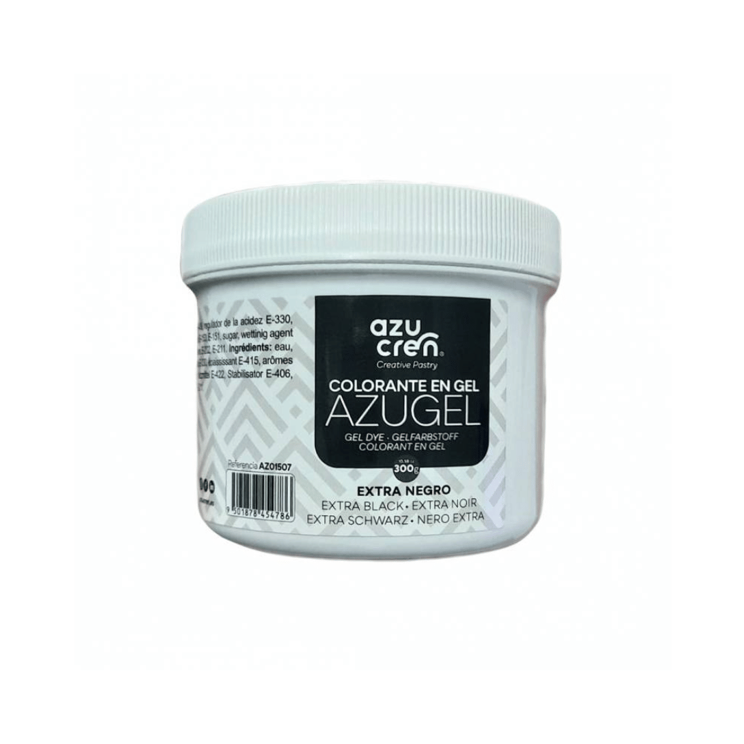 Colorante alimentario en gel extra negro de azúcar, 300 gramos