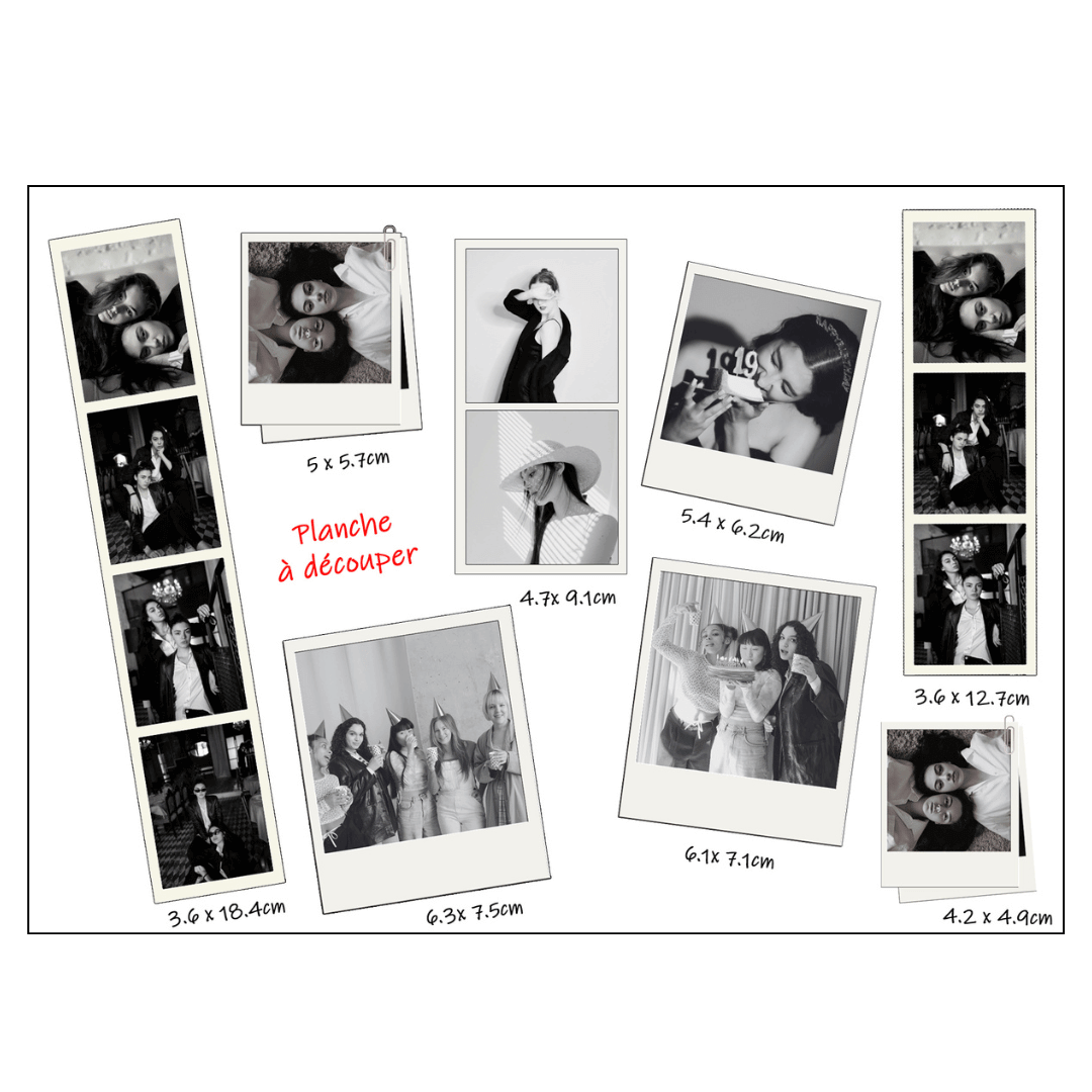Impression alimentaire Polaroïd personnalisable