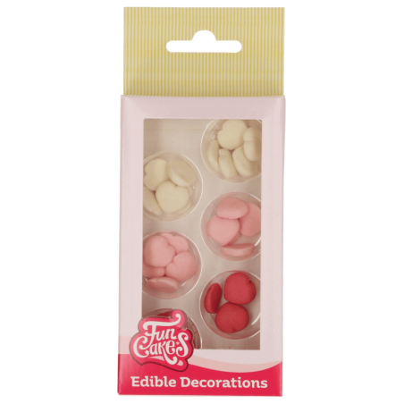 30 corazones pequeños de pasta de almendras
