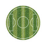 Disco de pastel con forma de balón de fútbol - 15 cm