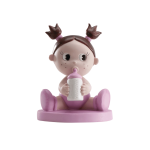 Figurine fille gâteau de baptême HT 10 cm