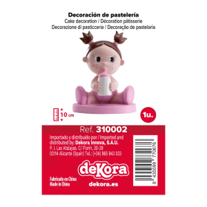 Figurine fille gâteau de baptême HT 10 cm