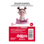 Figurine fille gâteau de baptême HT 10 cm
