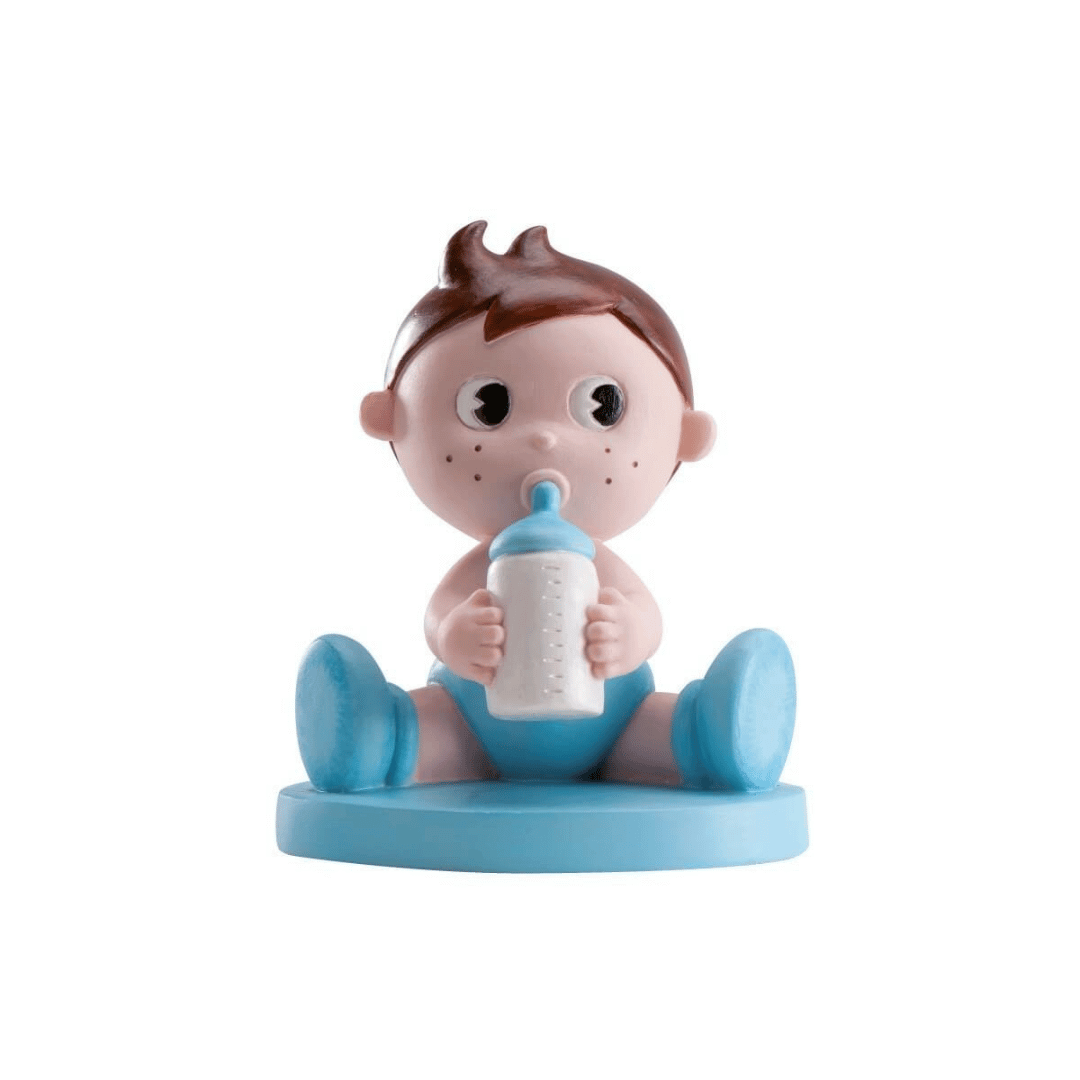 Figurine bébé pour gâteau de baptême garçon - HT 10 cm