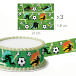 Contour de gâteau comestible foot