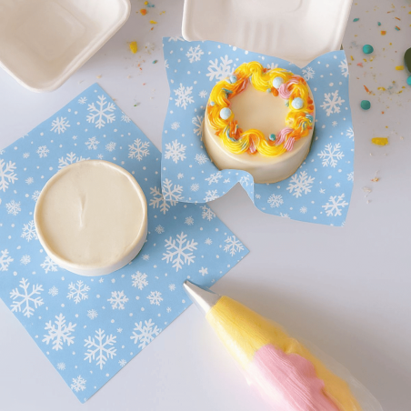 Láminas para bento con forma de copo de nieve - Paquete de 50