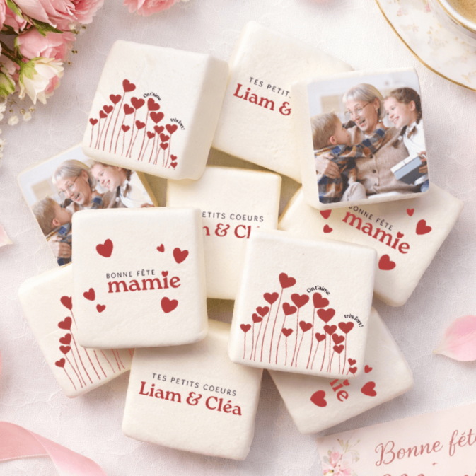 Guimauves "Bonne fête Mamie" personnalisables
