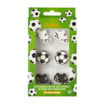 Decoración comestible para tarta de cumpleaños de fútbol.