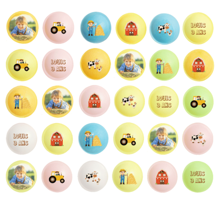 platillos personalizados con temática de granja