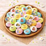 Caramelos de cumpleaños personalizables con temática de granja.