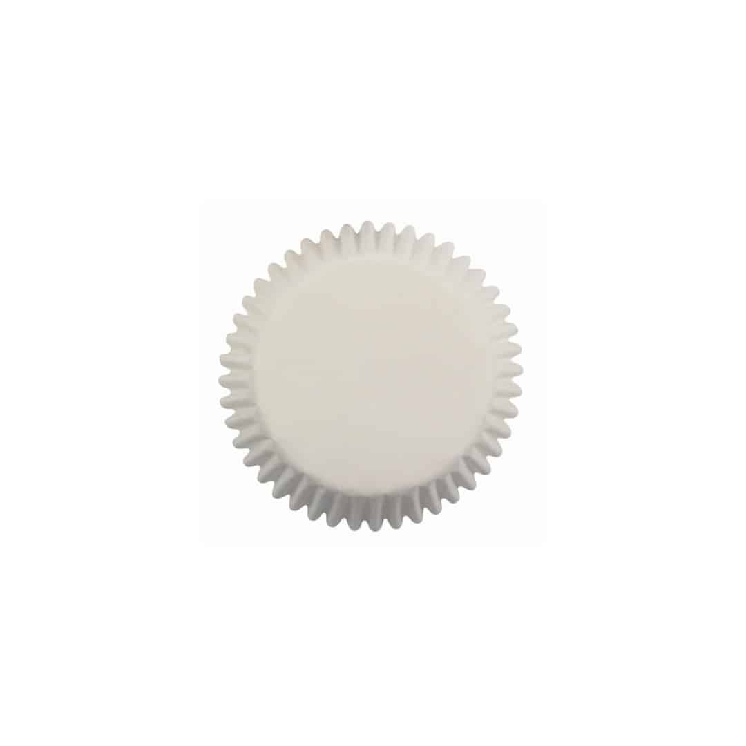 60 cápsulas blancas para cupcakes