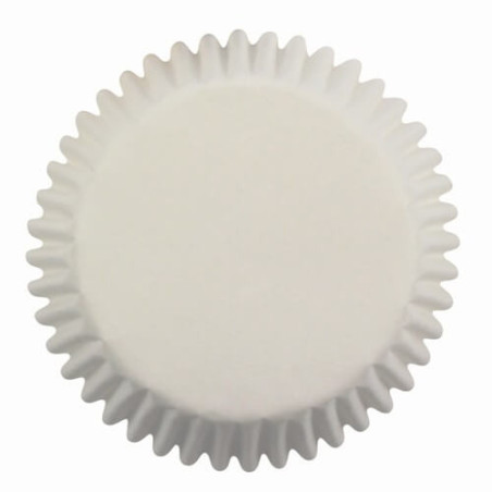 60 cápsulas blancas para cupcakes