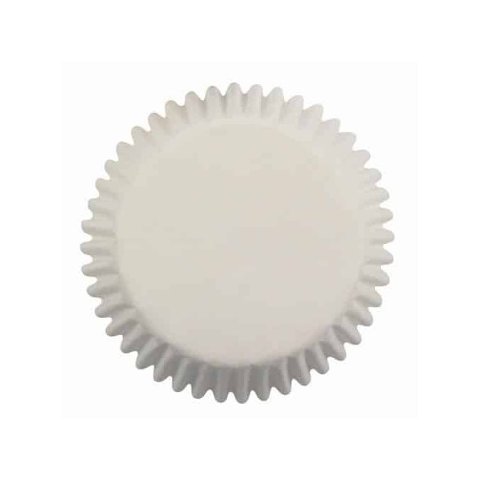 60 cápsulas blancas para cupcakes