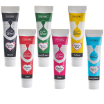 6 colorantes alimentarios en tubo de progel