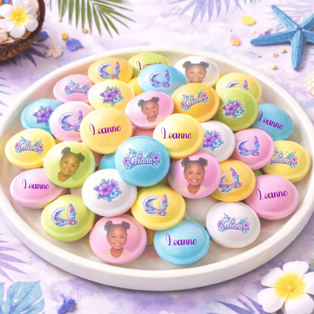 Caramelos personalizados con forma de platillo volador tropical Ohana