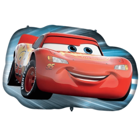 Globo gigante de cumpleaños de Cars con Rayo McQueen