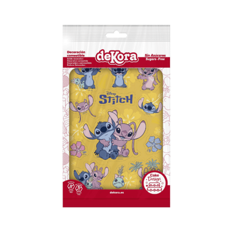 Azyme prédécoupé gâteau Stitch