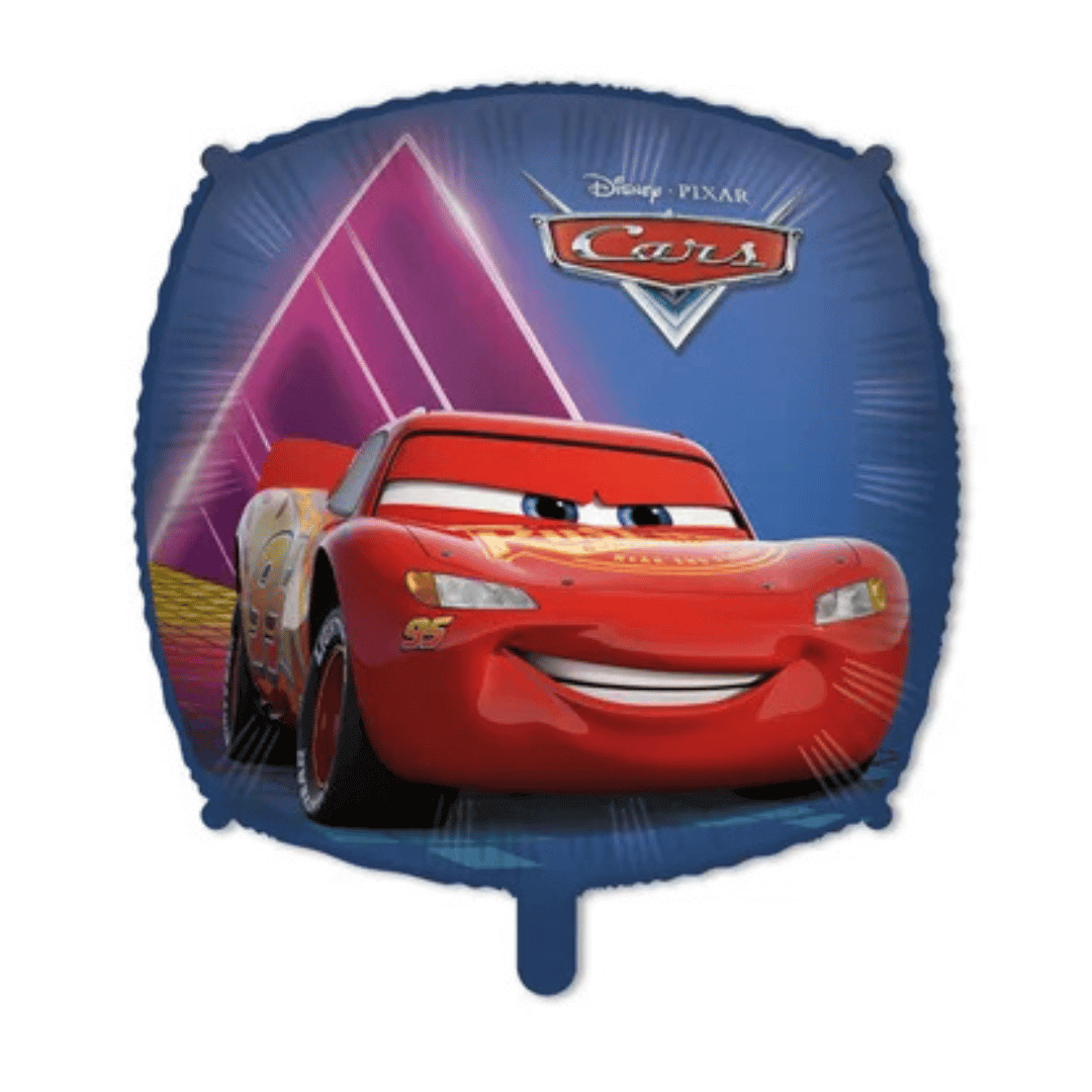 Globo de aluminio de Rayo McQueen para cumpleaños de Cars, 43 cm