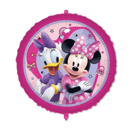 Globo de cumpleaños de aluminio de Minnie y Daisy, 46 cm